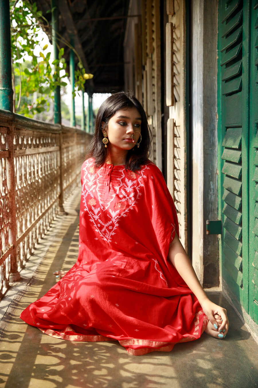 Chakra jamdani dress