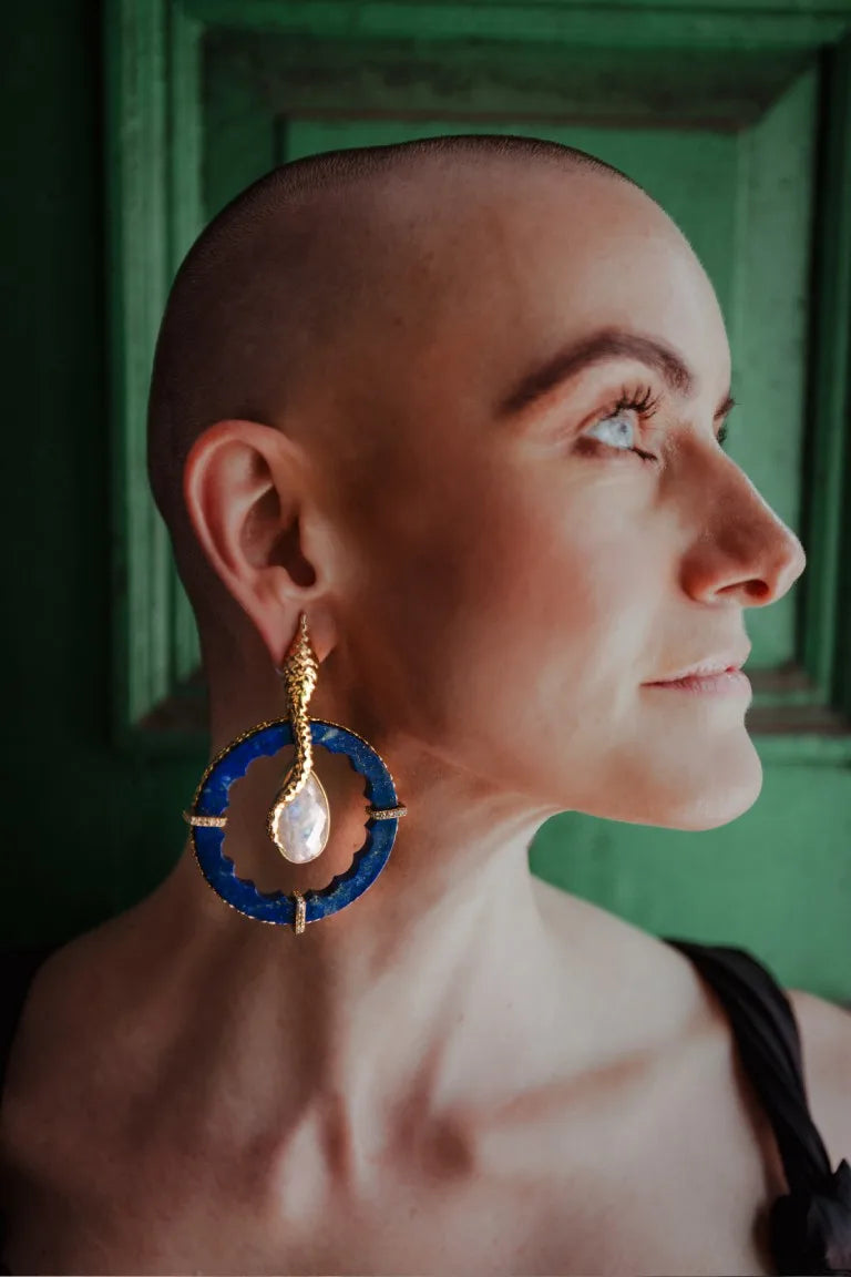 Dark Romance lapiz lazuli earrings