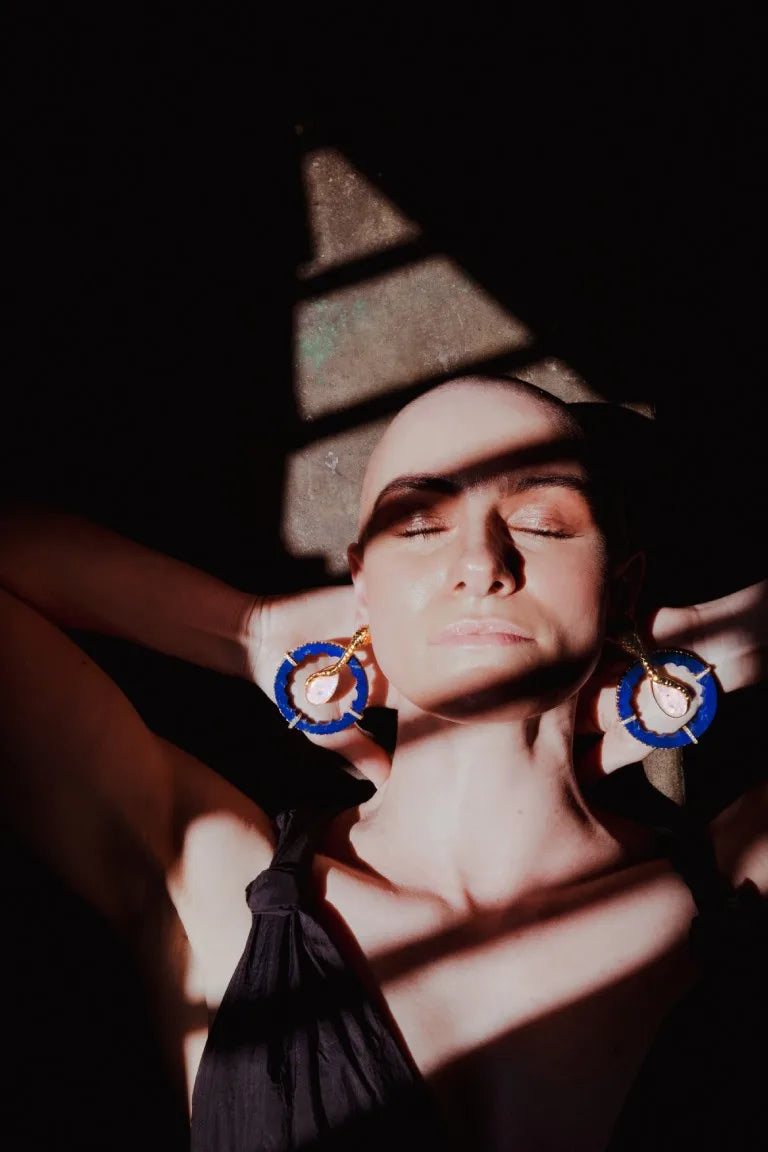 Dark Romance lapiz lazuli earrings