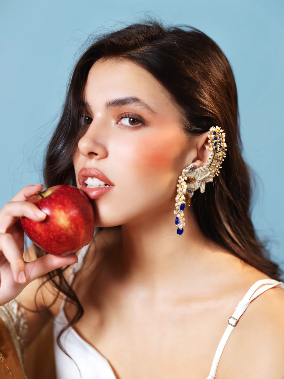 Lotus zardosi earring