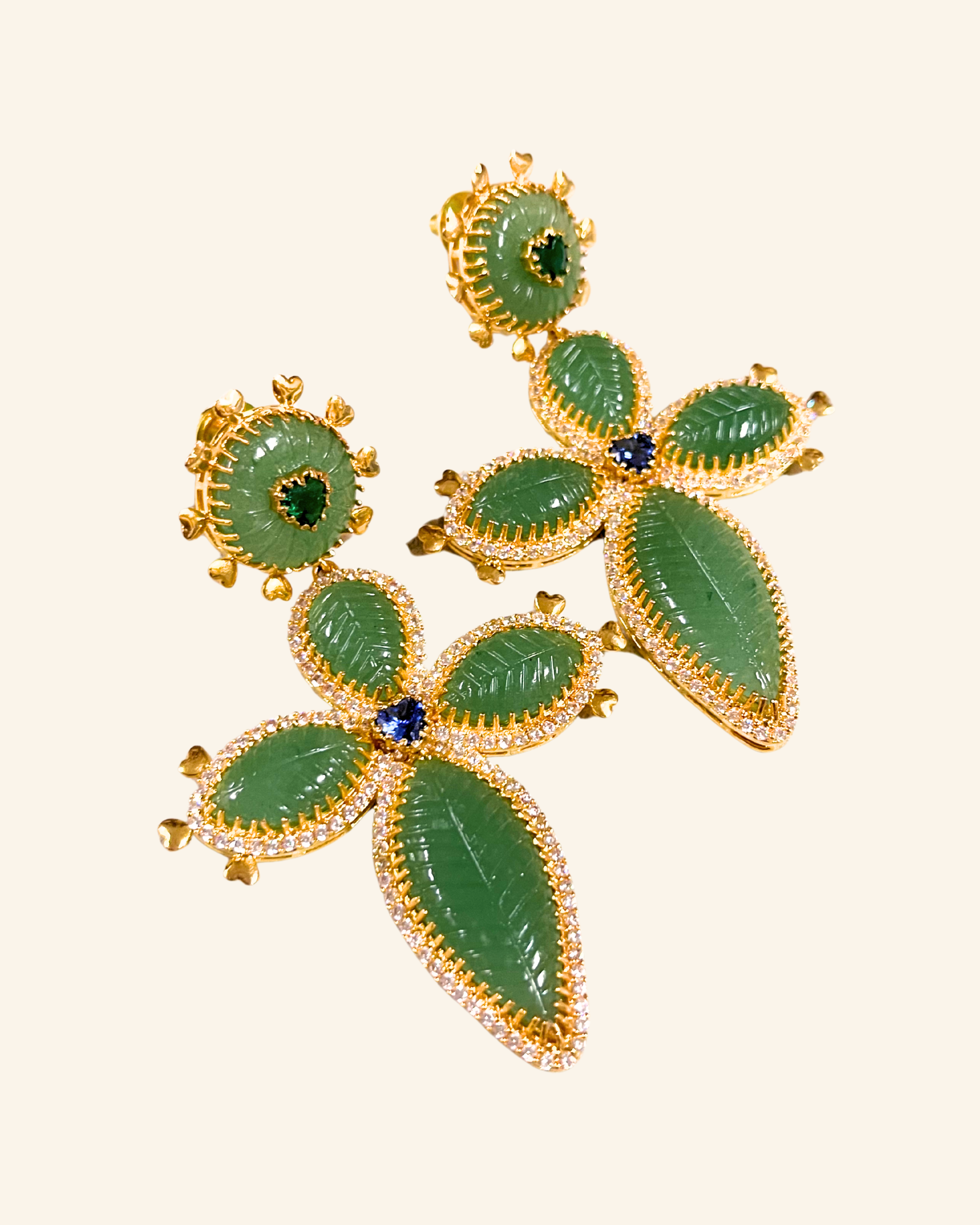Bibiana green earrings short