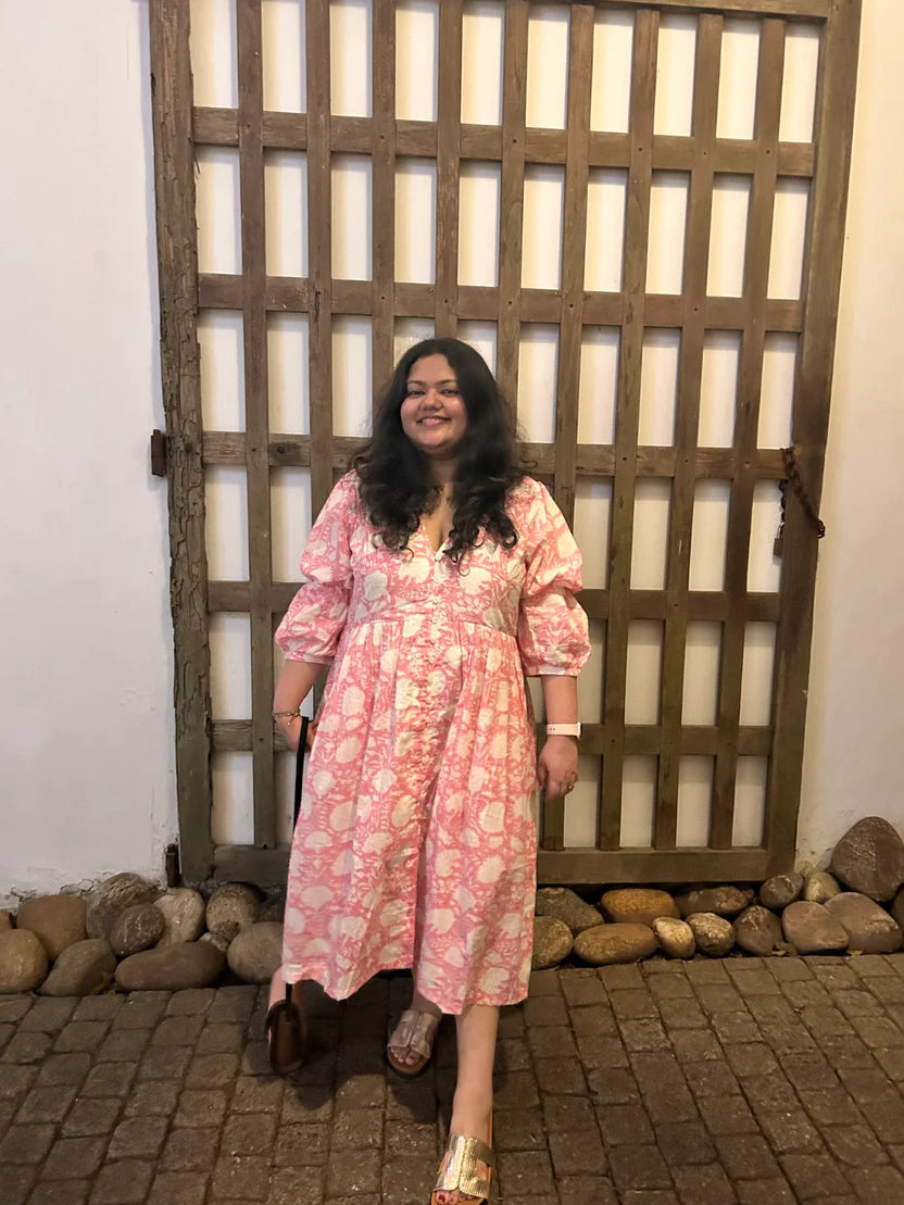 Flamingo pink dress