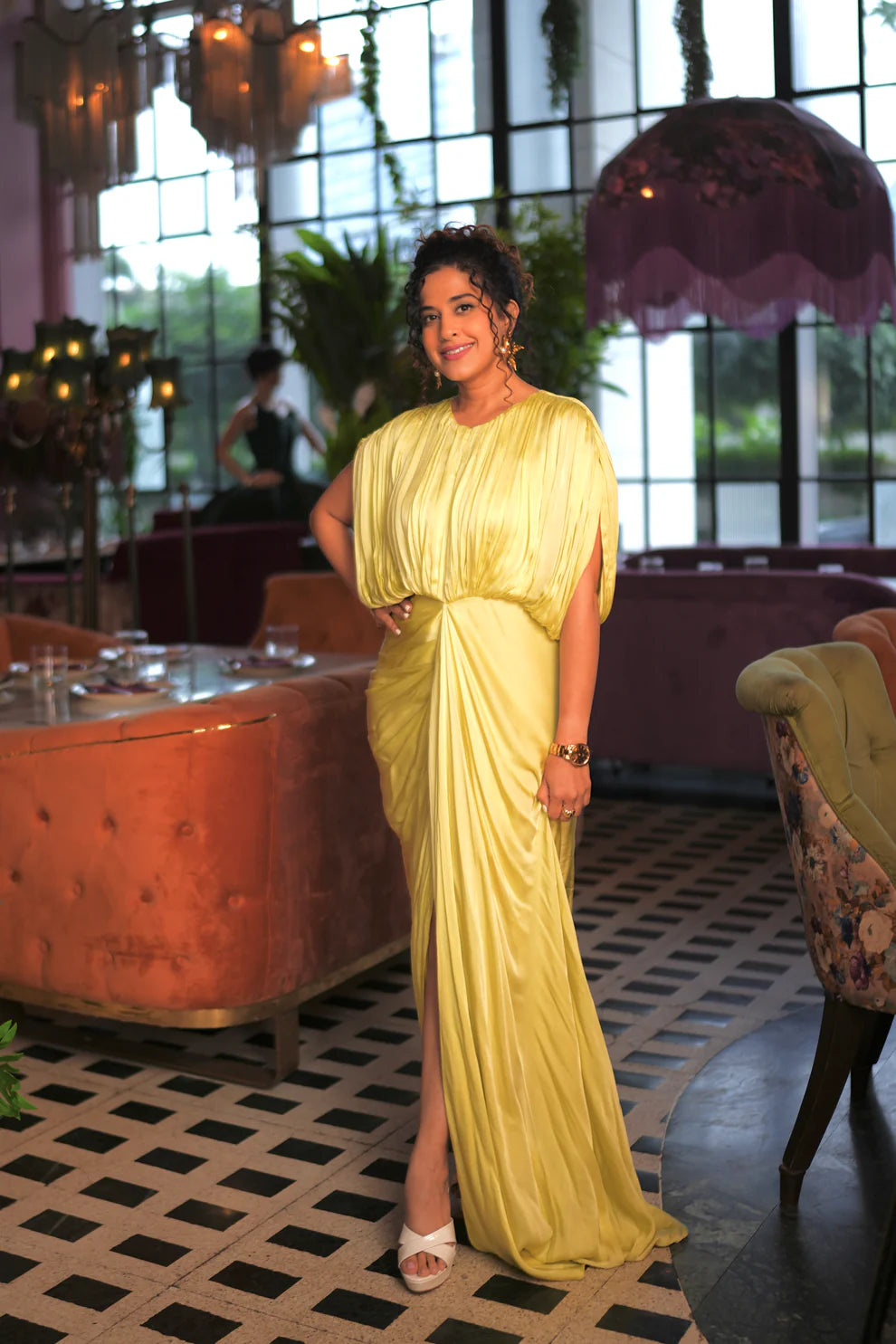 Kamya Kaftan Gown V neck