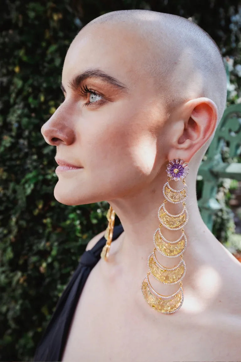 Limon Chaaderhaat Amethyst earrings