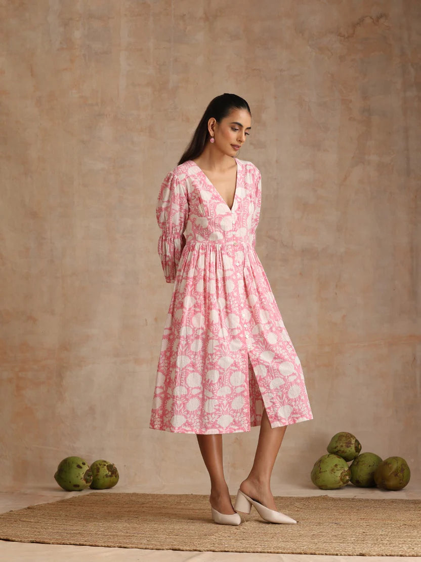 Flamingo pink dress
