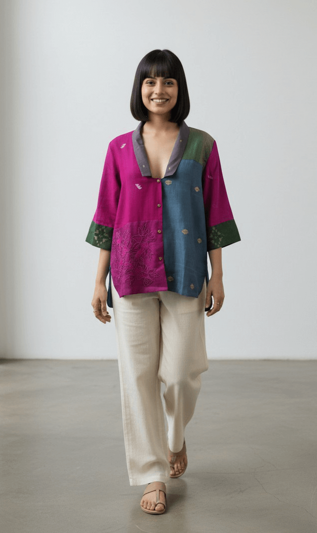 Noor karat patch shirt