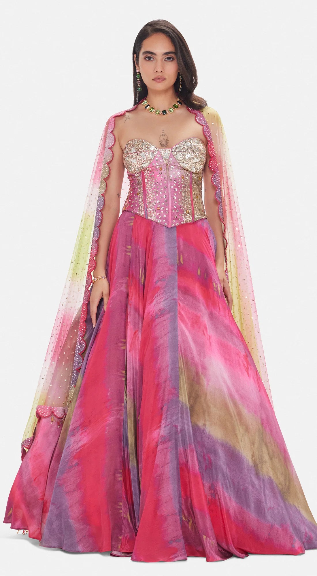Iris lehenga cape set
