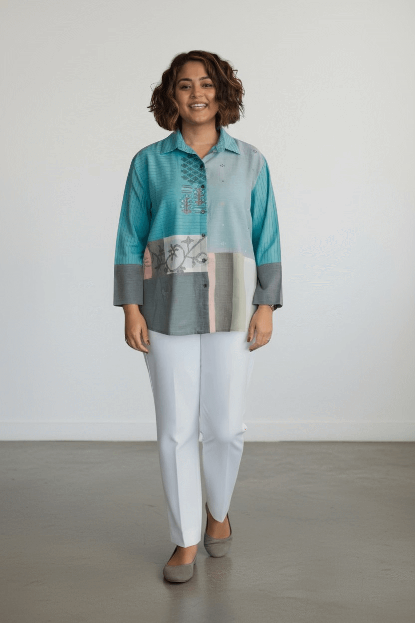 Green patch shirt