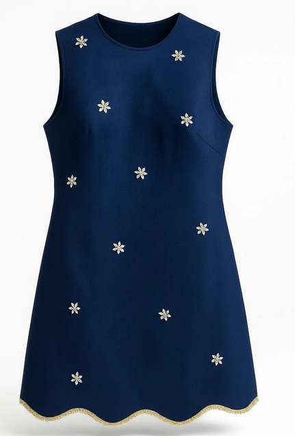 Kinari denim embellished dress