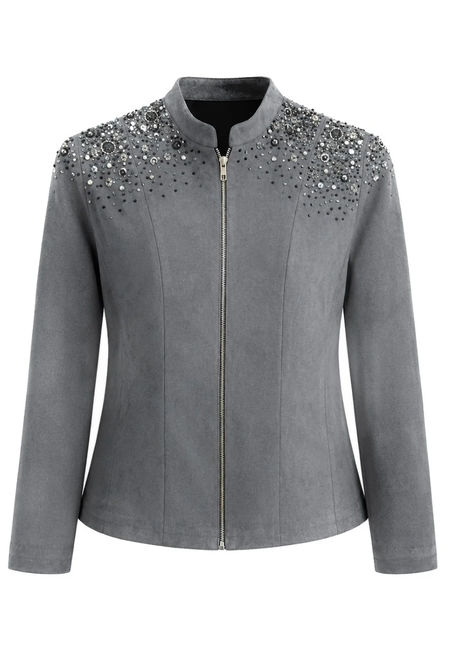 Grey Suede Jacket