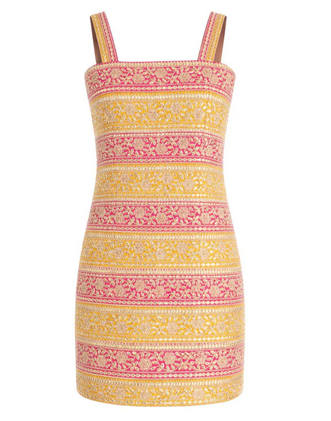 Pink yellow gota dress