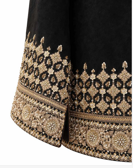 Amy black suede cape