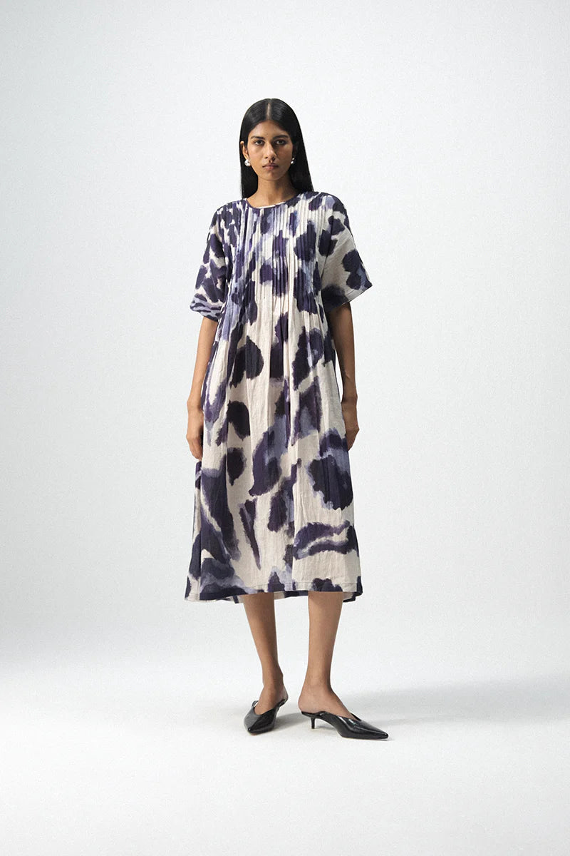 Samburu linen pintuck dress
