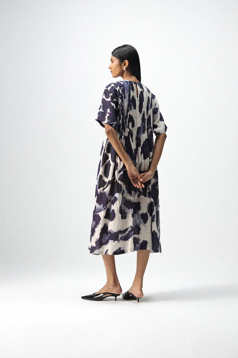 Samburu linen pintuck dress