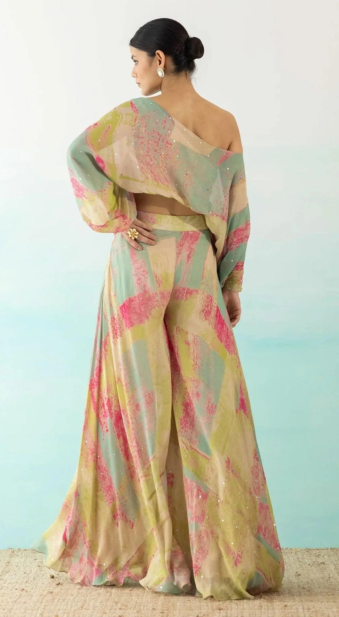 Multicolour floral pant set