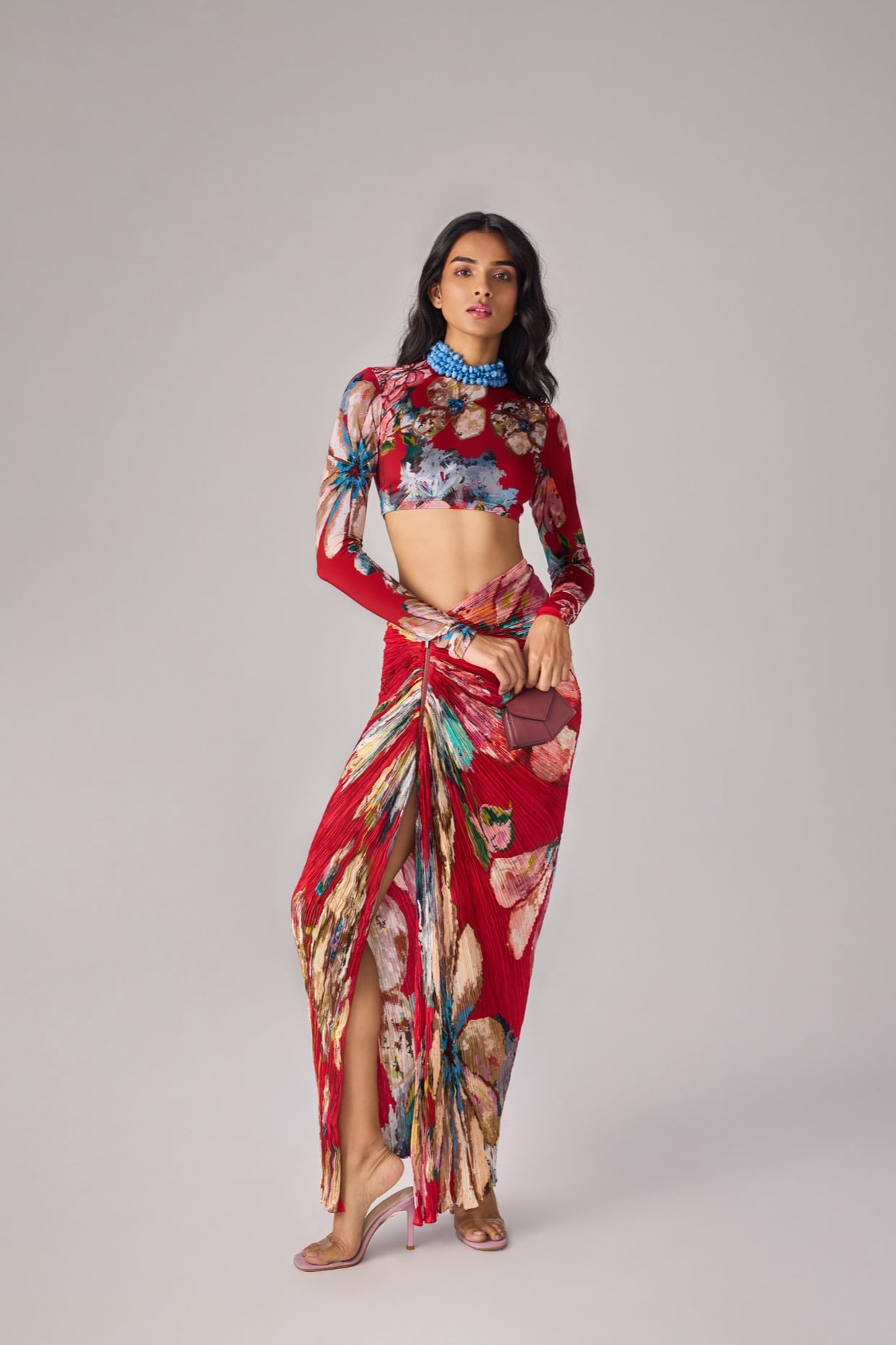 Red Gigi blouse set
