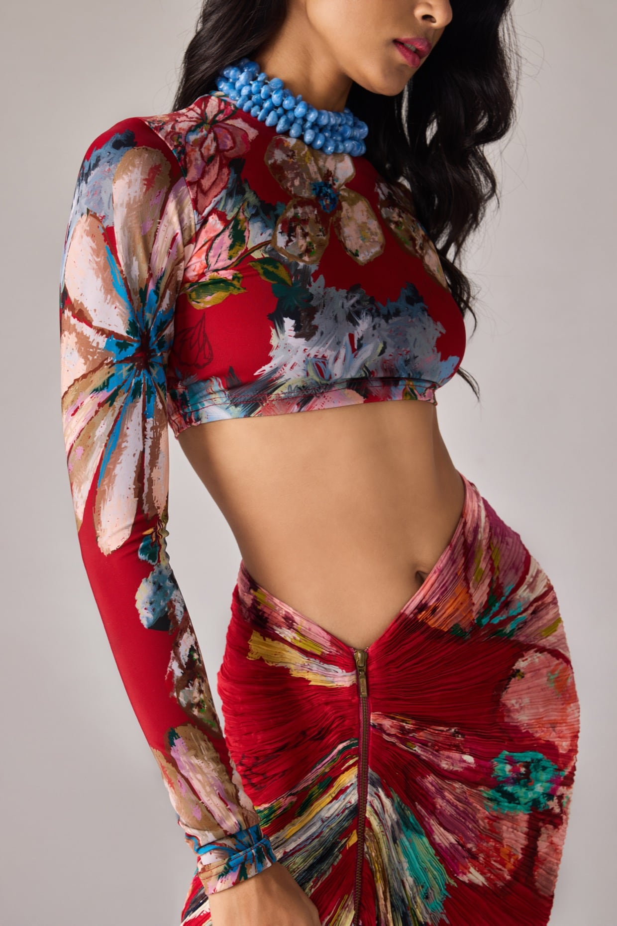 Red Gigi blouse set