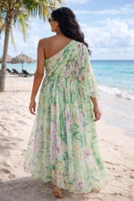 Yuki dress pink green